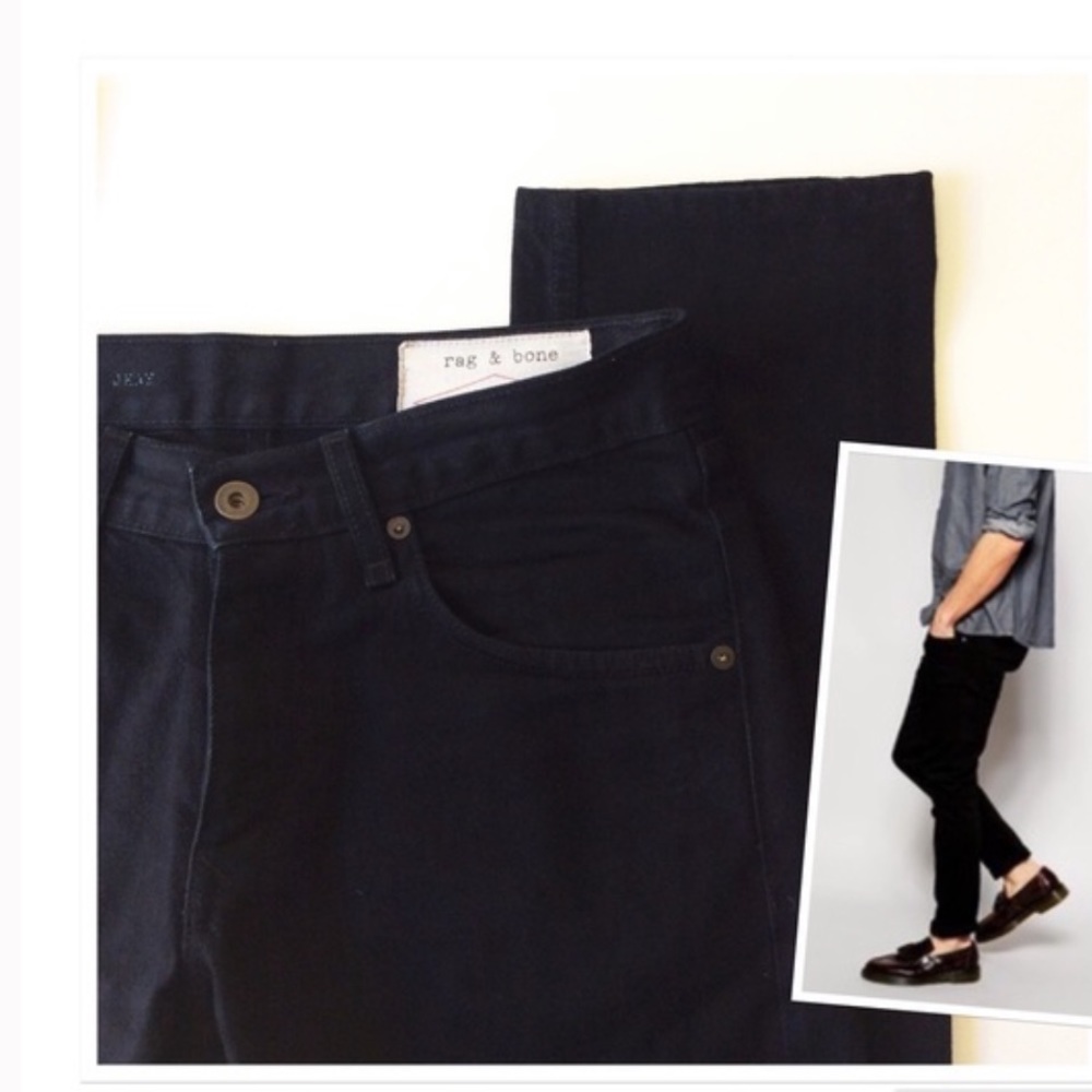 Rag and Bone RB Jay 23x Black Resin Straight | 36